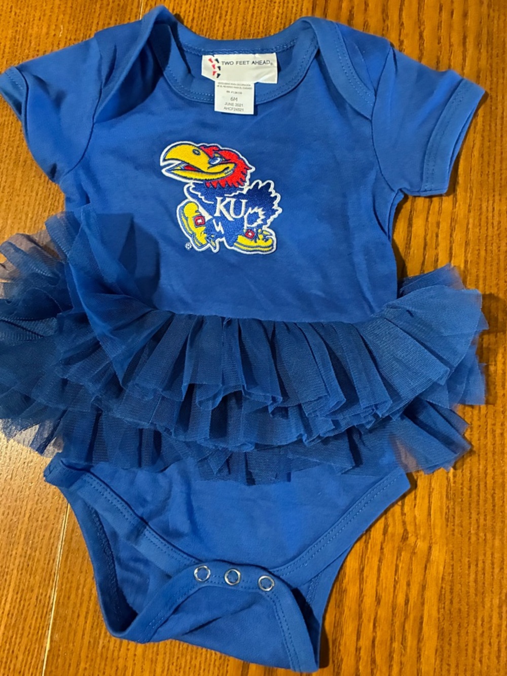Two Feet Ahead KU Blue Tutu Bodysuit for Kids